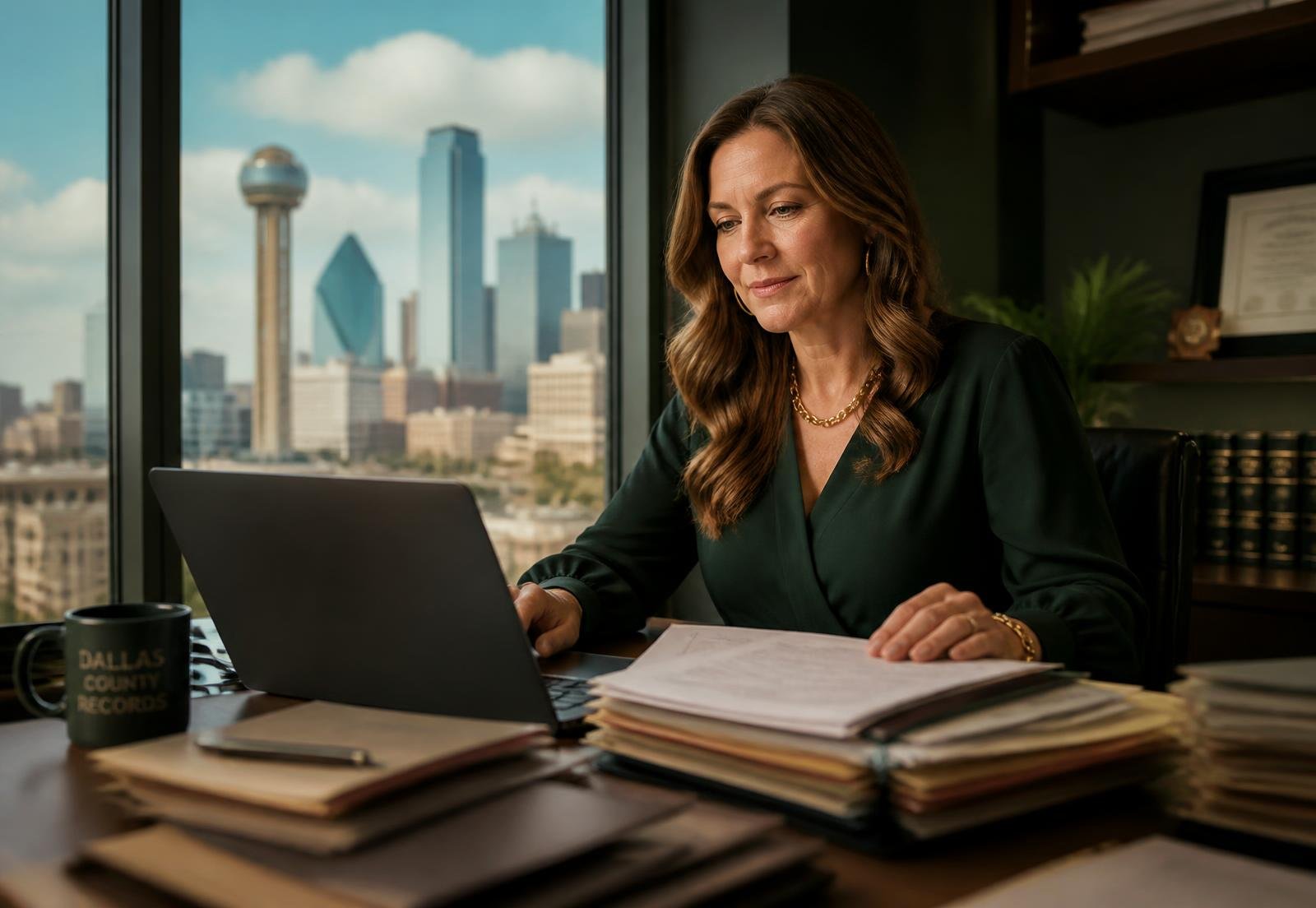 Certified taxpayer refund recovery specialist reviewing public records